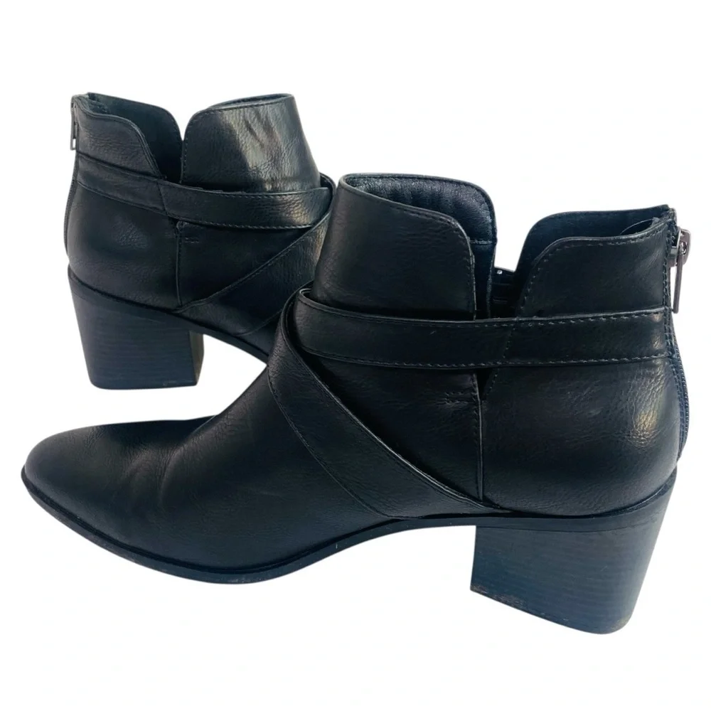 Frye And Co Pembrooke Black Stack Heel Ankle Boots Size 11